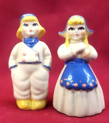 Vintage Ceramic Arts Studio Wee Dutch Boy And Girl Salt Pepper Shaker Harrington • $7.83