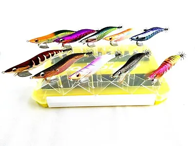 EVERGREEN EGI BANCHO # 3.5 X 10 Colours + Case As Pictured Squid Jigs Calamari 1 • $349