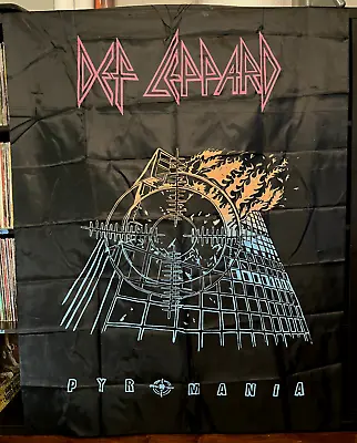 DEF LEPPARD Pyromania - 58 X44  Fabric Poster Tapestry Flag BANNER HUGE • $76.04