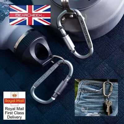  Aluminium Carabiner 82mm D-Ring Clip Quick Release Camping Hook Keyring Screw • £3.50