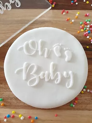 $15 • Buy Oh Baby Feet Cookie Fondant Debosser Stamp Baby Shower Reveal Party Decorating