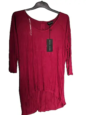 Ladies New Burgundy Stretch Tunic T.shirt Dip Top Womens Uk Plus Size 18-20 'e6 • £4.99