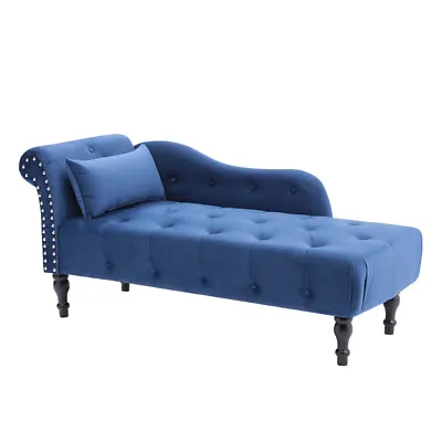 Accent Fabric Chaise Longue Couch Chaise Sofa Upholstered Chair Bed Room Day Bed • £249.95