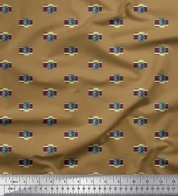 Soimoi Cotton Poplin Fabric Camera Shirting Print Fabric By The-1MH • $9.13