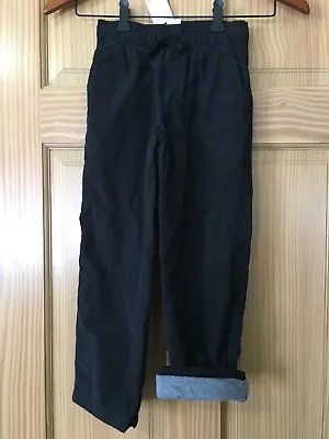 NWT Gymboree Boys Pull On Pants Black Jersey Lined Gymster Outlet 5T 5 • $17.99