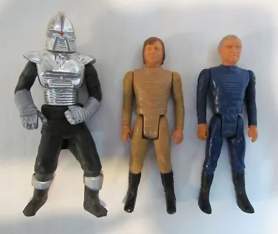 Mattel 1978 Battlestar Galactica Action Figure Lot Cylon Lt. Starbuck & Adama • $44.99