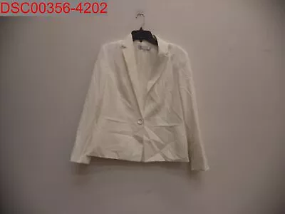 Stain Kasper Women Vanilla Ice Stretch Crepe One Button Jacket 10 008875879004 • $84.15