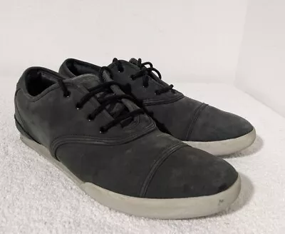 Macbeth Footwear Skate Shoes Leather Gray Black Lace Up Sz 9 • $34.99