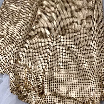 Sparkly Metal Mesh Fabric Chainmail Jewelry Making Metal Mesh Fabric 45*150cm • $38