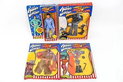 ACTION JACKSON 8  FIGURE MOD STYLED HAIR + 3 Outfits Western Cyclist Surf MEGO • $159.99