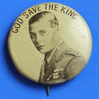 £10.99 • Buy 1936 Edward VIII  God Save The King  Badge, 32mm     [26150]