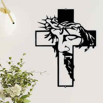 Wall Hanging Cross Crucifix Statue Jesus Stunning Religious Decor Church • £12.54