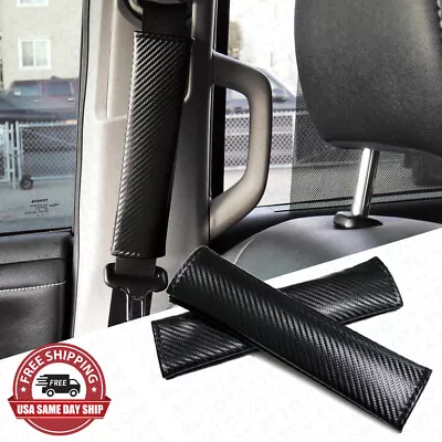 Universal Sport Carbon Seat Belt Cover Safety Shoulder Strap Cushion Pad Harness • $12.99