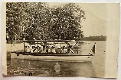 RPPC Real Photo Postcard - Cedar Point Devil's Lake Townley Michigan MI DPO • $10.99