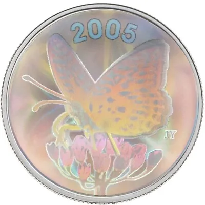 $29.41 • Buy Butterfly: Great Spangled Fritillary 2005 Canada 50 Cents Sterling Silver Coin 