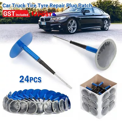 24X Auto Car Truck Tire Tyre-Puncture Repair Plug Patch Kit 36mm 4mm Mushroom AU • $26.53