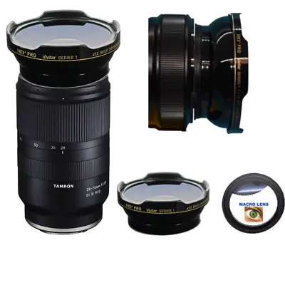 HD WIDE ANGLE LENS + MACRO LENS FOR Tamron 28-75mm F/2.8 Di III RXD Lens Sony E • $90.99