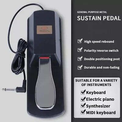 $36.29 • Buy Sustain Pedal For Keyboard Piano Damper Casio Yamaha Roland With Polarity Switch