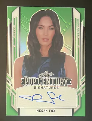 2021 Leaf Pop Century Signatures Megan Fox Green Autograph Card Auto #5/7 • $120