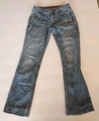 Mudd Mid Rise Jean Legging Flx Stretch Blue Denim Skinny Jeans  Size 3 • $6.79