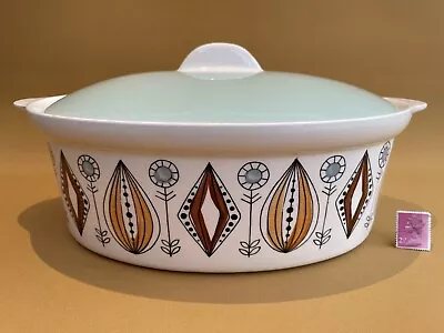 Egersund Norway Kongo Oval Ceramic Lidded Casserole/Serving Dish MCM Vintage 60s • £29.99