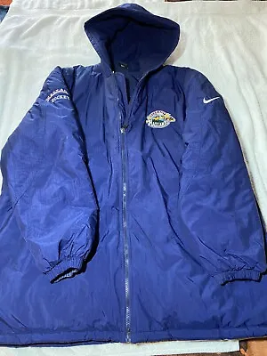 Vtg Nike Team Quad City Mallards Hockey Winter Parka  Jacket Rare! Sz XL. • $55.25