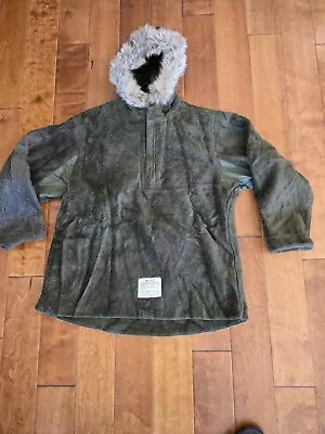 Vintage 40s WW2 US Military Parka Field Pile Fur Hooded Jacket Sz Small • $299.99