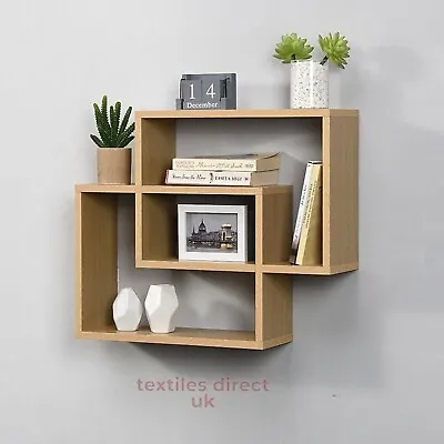 Wall Mounted Modern Box Shelves Floating Cube Storage Shelving Hanging Shelf New • £17.90