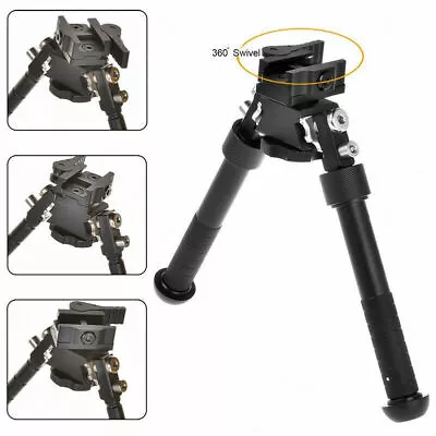 Rifle Bipod QD Tactical Picatinny Rail 6 - 9 Inch Bipod Flat Adjustable UK • £24.99