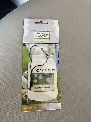 Yankee Candle Car Jar Air Freshener Freshner Fragrance Scent 2D - Clean Cotton • £3.70