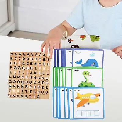 Spelling Games With 100 Alphabet Blocks Montessori Toy For Kindergarten Kids • $20.20
