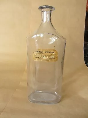 Vintage Hamamelis Witch Hazel Bottle With Label John N. Martin Druggist • $30