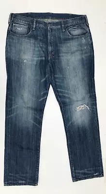 Denim & Supply Ralph Lauren 'SLOUCH' Blue Destroy Jeans Size W38 L32 • $135.20