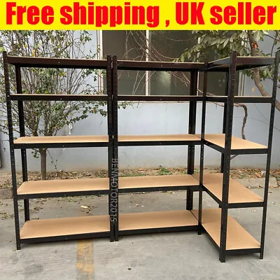 £24.60 • Buy 5 Tier Metal Shelving Unit For Garage Shed Industrial Heavy Duty Storage Racking