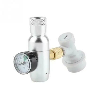 CO2 Mini Gas Regulator & 0-60PSI Keg Ball Lock Disconnect For Beer Tap Homebrew • £28.79