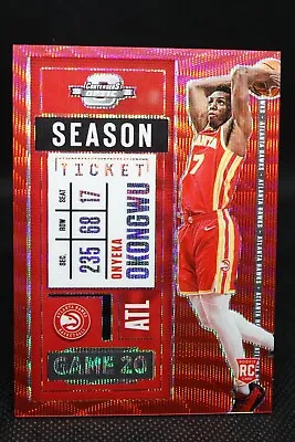 2020-21 NBA Contenders Optic Onyeka Okongwu Season ROOKIE RED WAVE COLOR MATCH • $8