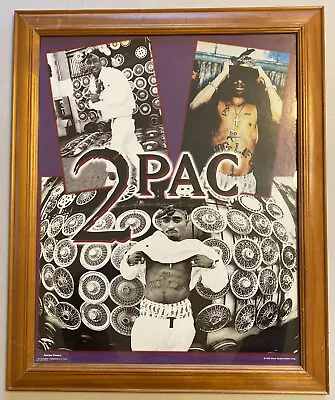 2PAC Wall Art Hanging Tupac Rapper WoodFramed Picture Collage Poster Print H58cm • $25