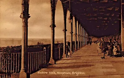 Brighton Sussex Postcard 1917 Kemptown Madiera Walk Censor Passed WW1 • £5.95