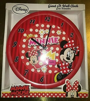 Disney Minnie Mouse Clock Giant Wall Clock • £15