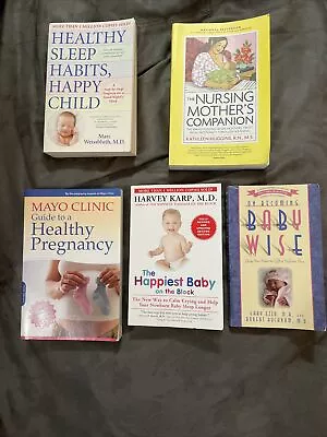 Pregnancy Book Lot 5 ~ New Parents Moms & Dads~ Healthy- Nursing-Sleeping • $15