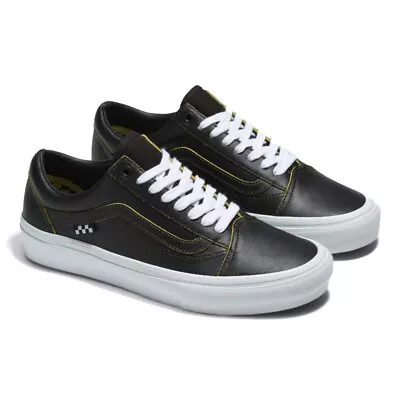 Vans Skate Old Skool Shoes In Wearaway Black Lime-  - • $135.99