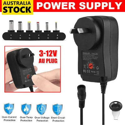 $11.90 • Buy Adjustable AC/DC 12V Power Supply Adapter Plug Charger 1.2A 3V/4.5V/5V/6V/7.5V F