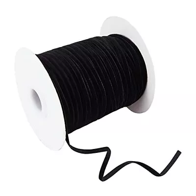 50 Yards 1/8 Inch Single Face Velvet Ribbon Black Satin Ribbon Polyester Velv... • $15.88