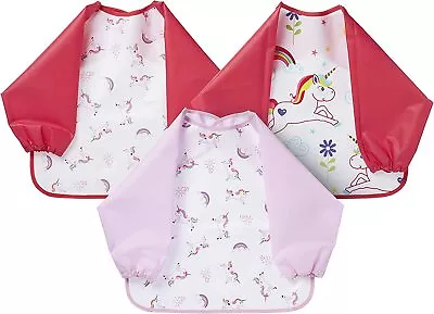 Nuby Coverall Baby Bibs For Toddlers 12 Months Plus Long Sleeve Waterproof Wea • £7.58