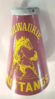 Vintage Highschool Milwaukee Mustangs Megaphone Cheerleader • $39.95