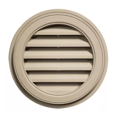 18” Round Gable Vent Vinyl Siding Tan Beige 069 J-Block GableMaster Exterior • $49.99