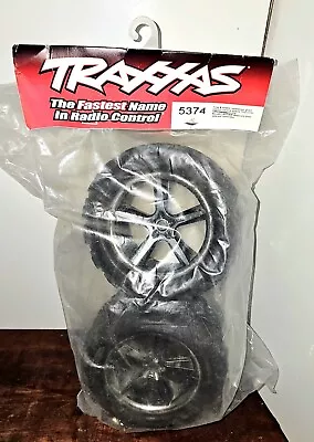 Traxxas 5374X Tires & Wheels Assembled Glued E-Maxx Revo 3.3 (17mm) • $29.95
