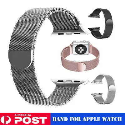 $12.79 • Buy Milanese Loop Mesh Stainless Steel Magnetic Band Strap For A Pple Watch 1/2/3/4