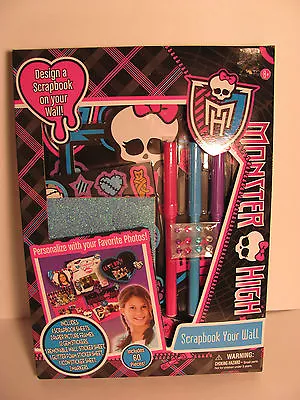 Monster High Scrapbook Your Wall Includes 60 Pieces  Ages 8+  New In Box  • $13.88