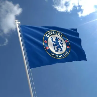 Chelsea Football Club Flag 5ft X 3ft - Official Product Premium Fabric Eyelets • £7.99